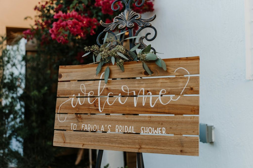 Custom Baby Shower Welcome Sign with Easel
